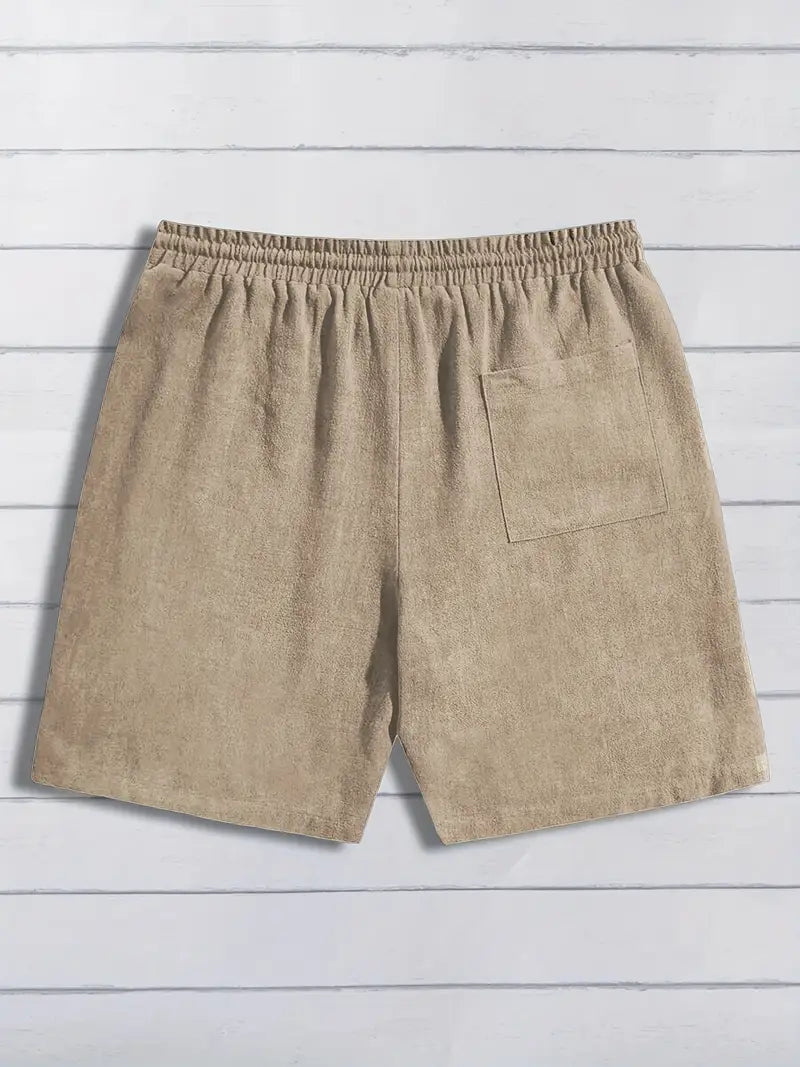 Lässige Leinen Kurze Hose