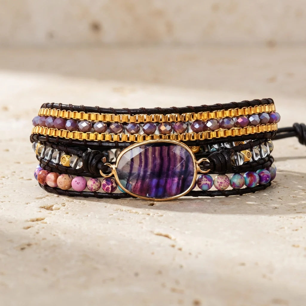 Rainbow Balance Bracelet - Fluorite
