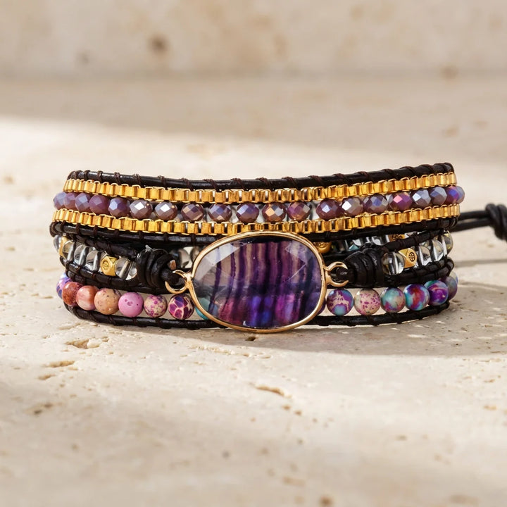 Rainbow Balance Bracelet - Fluorite