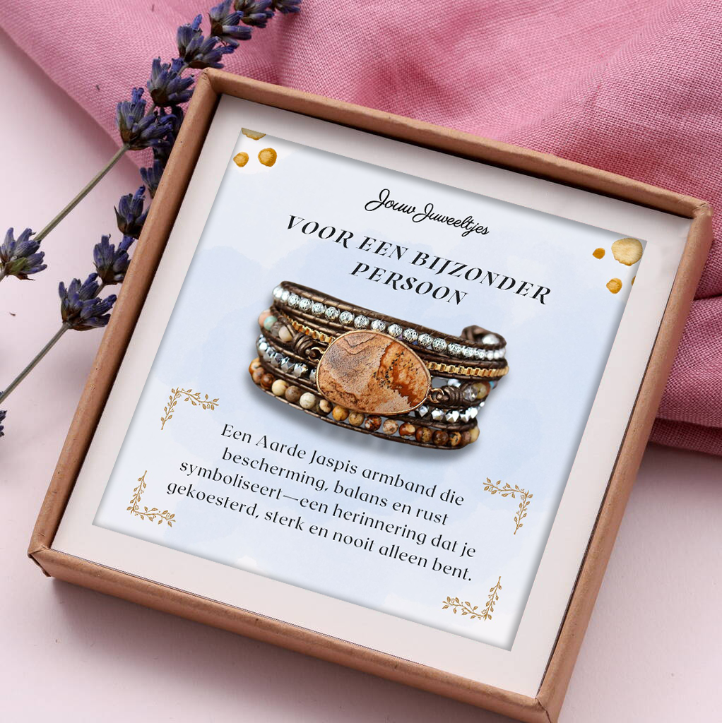 Vegan Jasper Protection Bracelet - Jasper