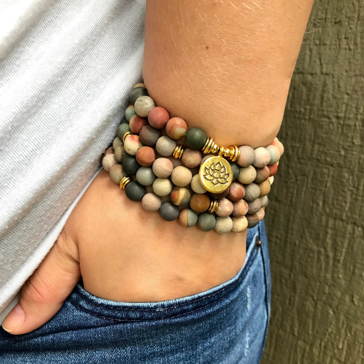 Stress Relieving Jasper Mala - Jasper