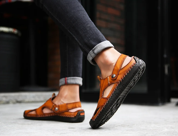 Klassische Leder Sandalen