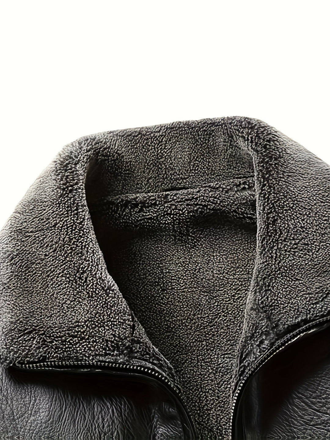 Elegante Lederjacke mit Fleece-Futter