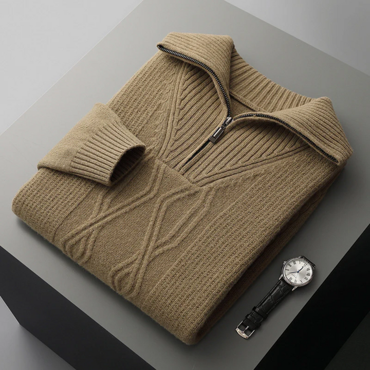 Taranto Merino Wolle Zip Pullover