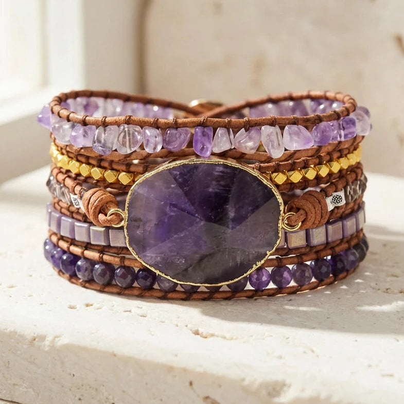 Amethyst Crown Bracelet - Amethyst