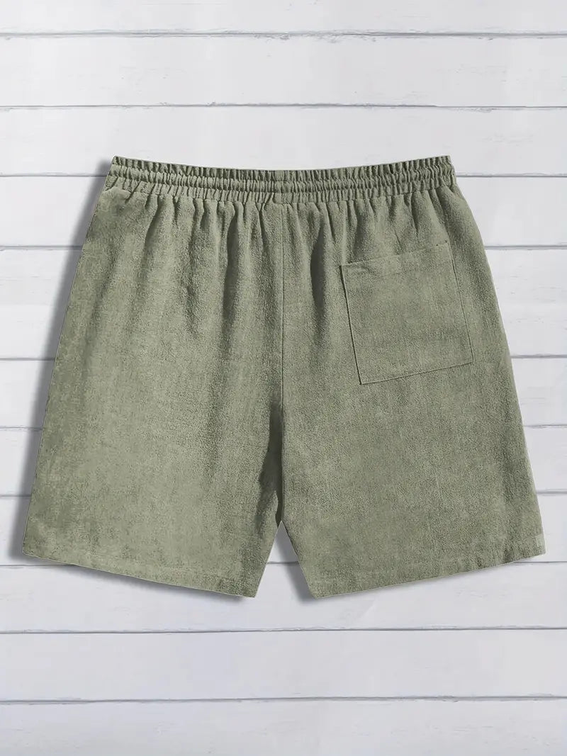 Lässige Leinen Kurze Hose