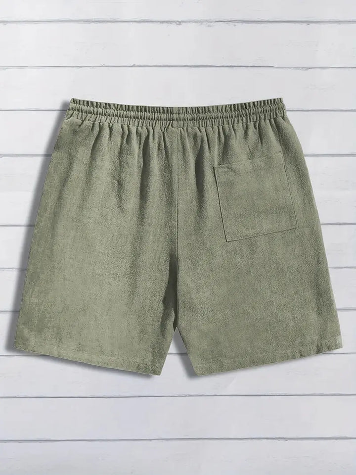 Lässige Leinen Kurze Hose