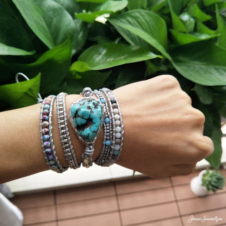 Vegan Healing Turquoise Bracelet - Turquoise