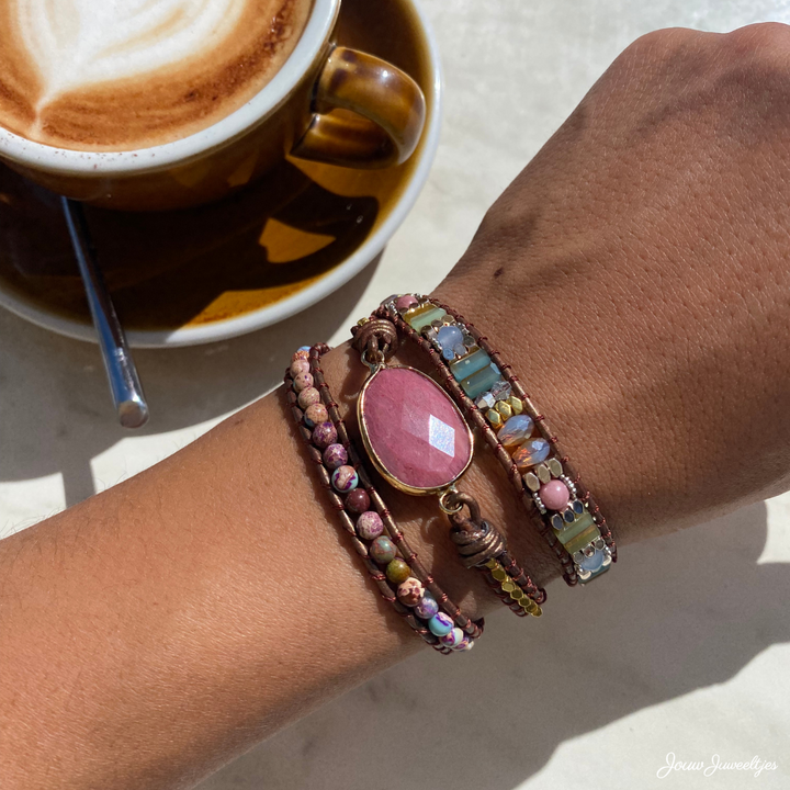 Rhodonite Positivity Bracelet - Rhodonite