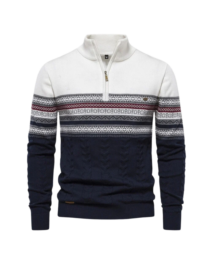 Frederico Baumwoll-Ritssweater mit Muster
