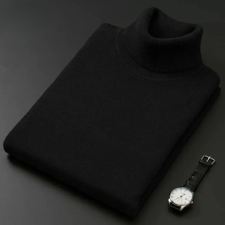 Eleganter Baumwollrollkragenpullover