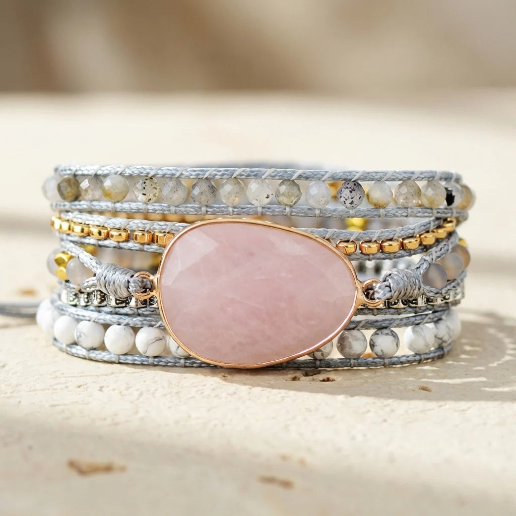 Vegan Bracelet of Love - Rose Quartz