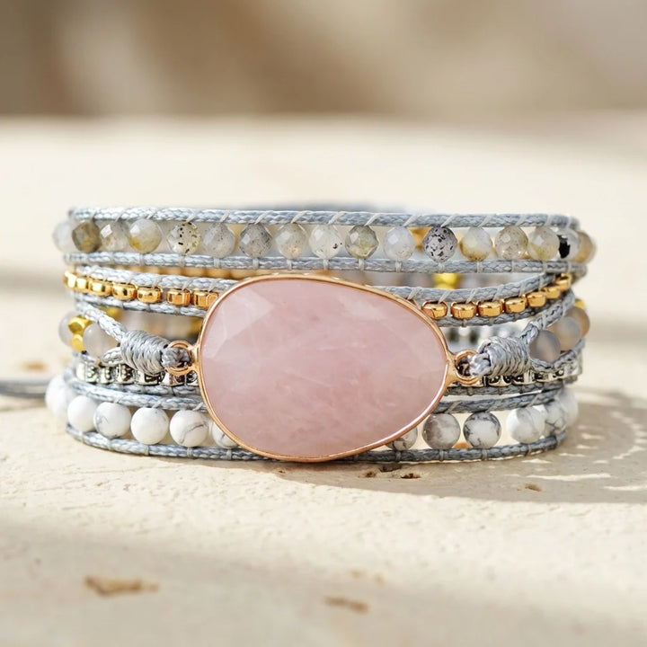 Vegan Bracelet of Love - Rose Quartz