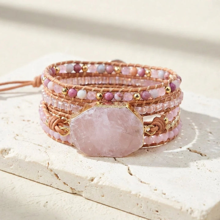 Power of Love Rose Quartz Bracelet - Rose Quartz