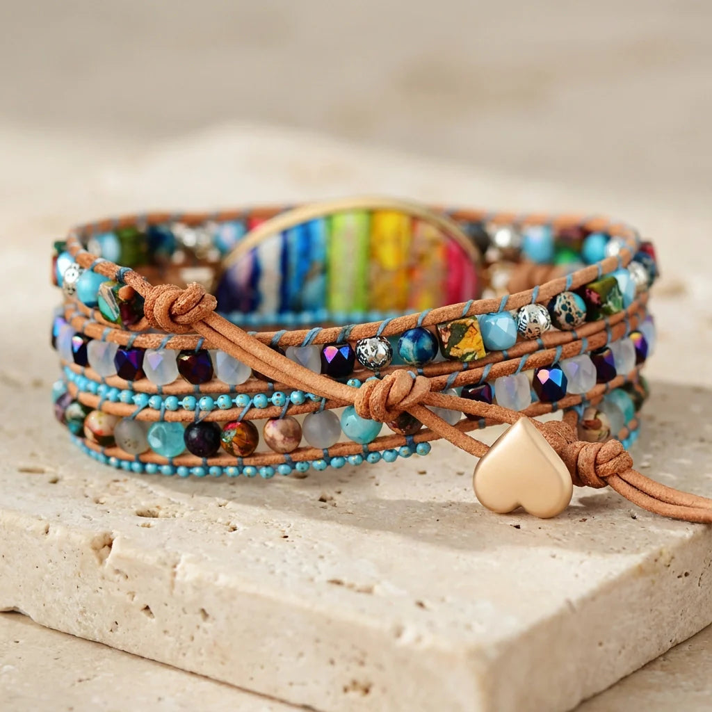 Positive Chakra Tree of Life Bracelet - Jasper
