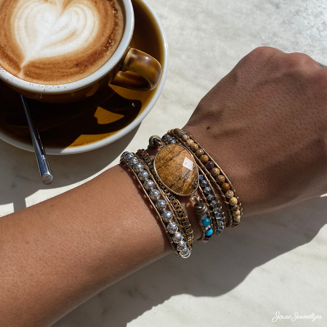 Vegan Jasper Protection Bracelet - Jasper