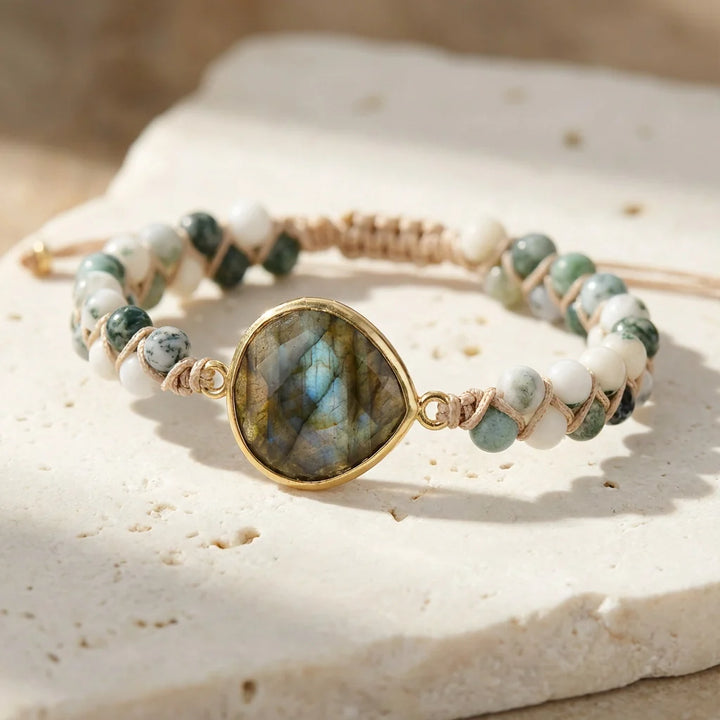 Woven Labradorite Bracelet - Labradorite