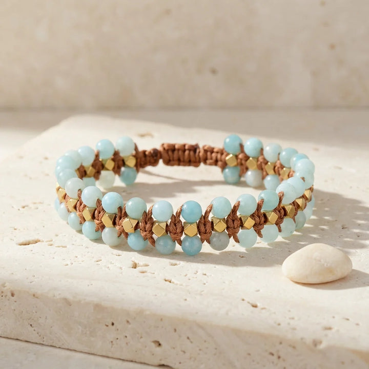 Woven Amazonite Bracelet - Amazonite 