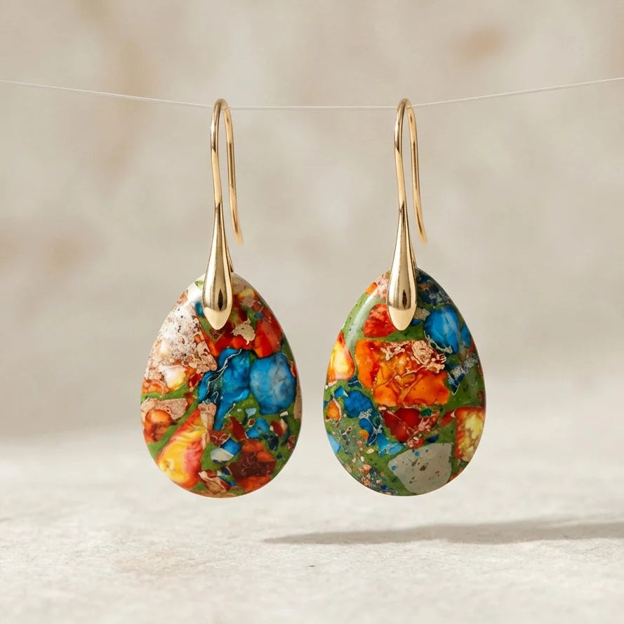 Imperial Jasper Earrings - Imperial Jasper