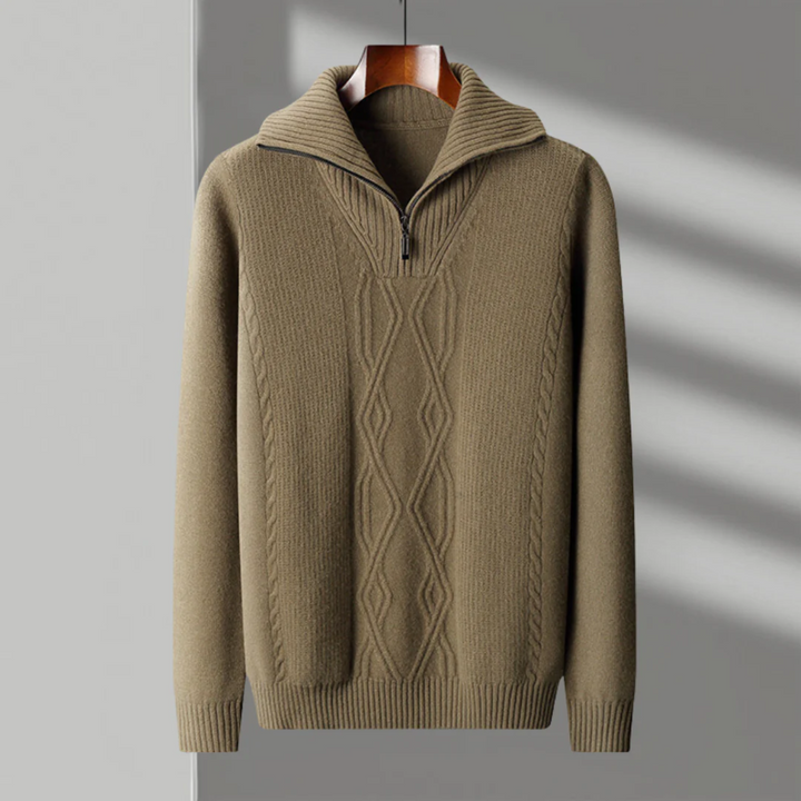 Taranto Merino Wolle Zip Pullover