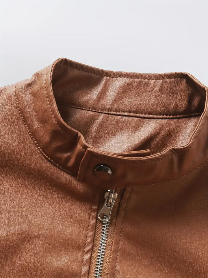 Lässige Lederjacke