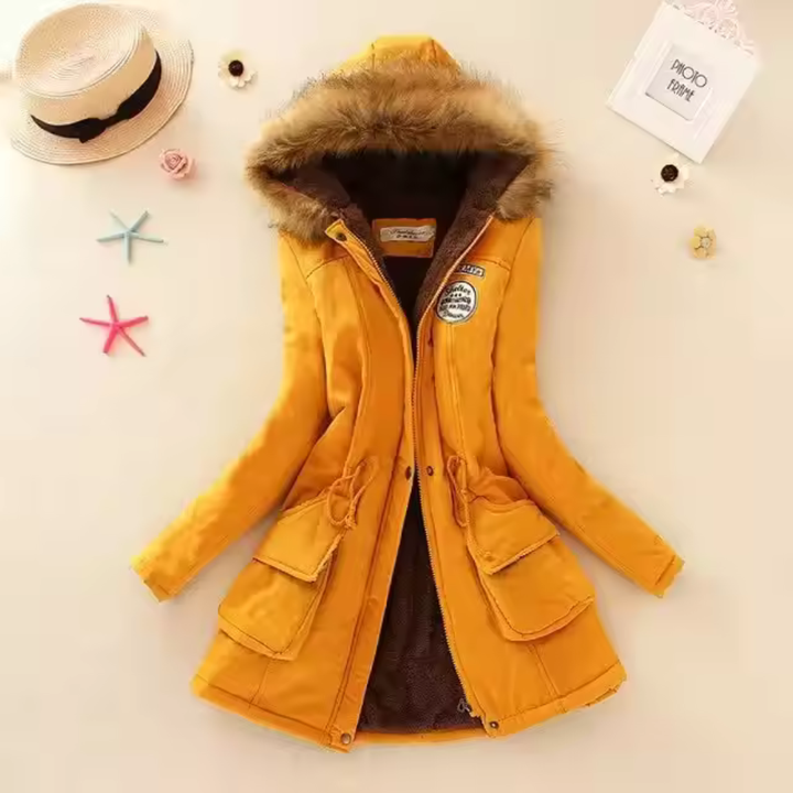 Therelle™ - Herbst/Winterjacke mit Kapuze, Stickerei und figurbetontem Schnitt