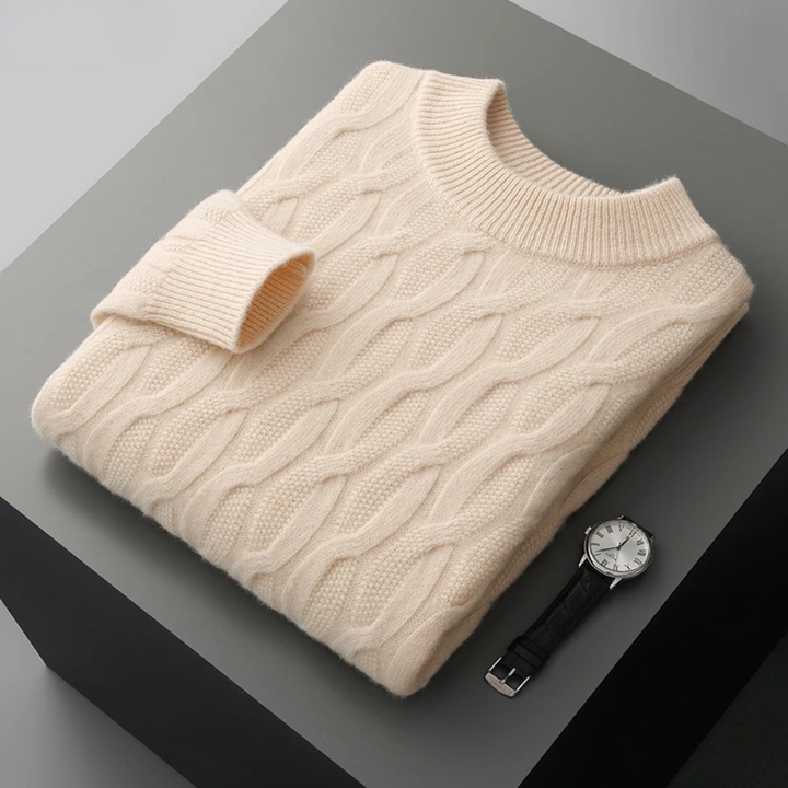 Eleganter Muster-Kaschmir-Pullover
