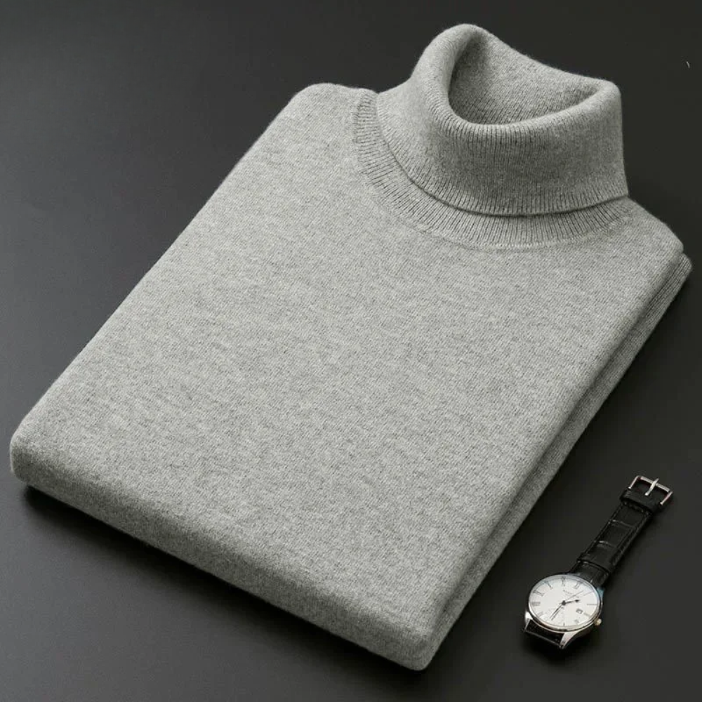 Eleganter Baumwollrollkragenpullover
