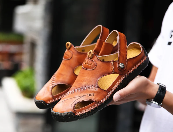 Klassische Leder Sandalen