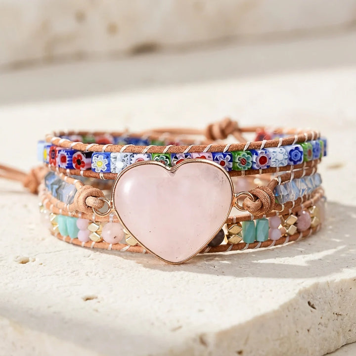 Endless Love Bracelet - Rose Quartz