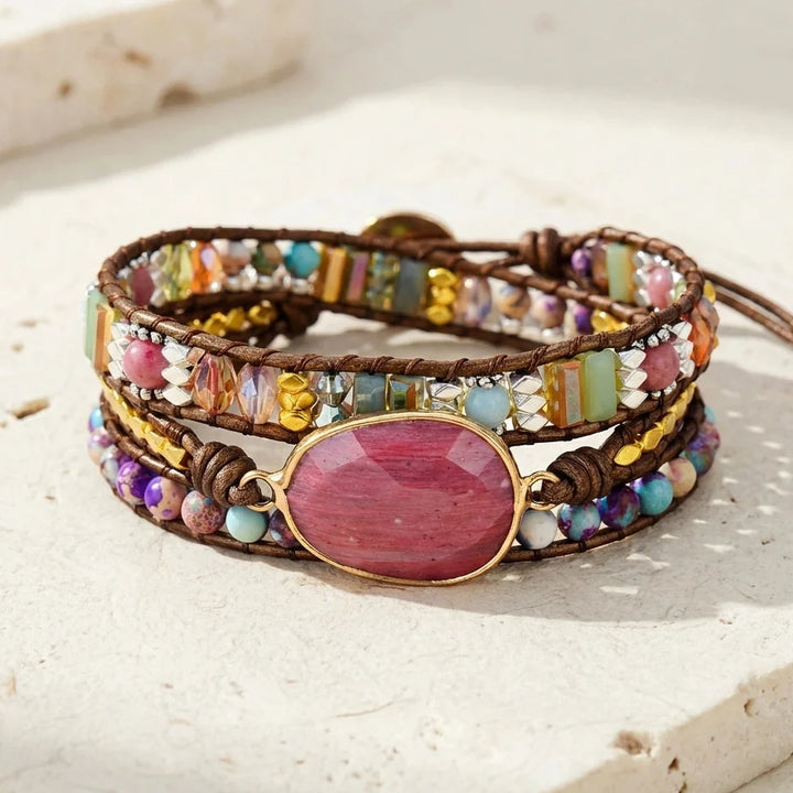 Rhodonite Positivity Bracelet - Rhodonite