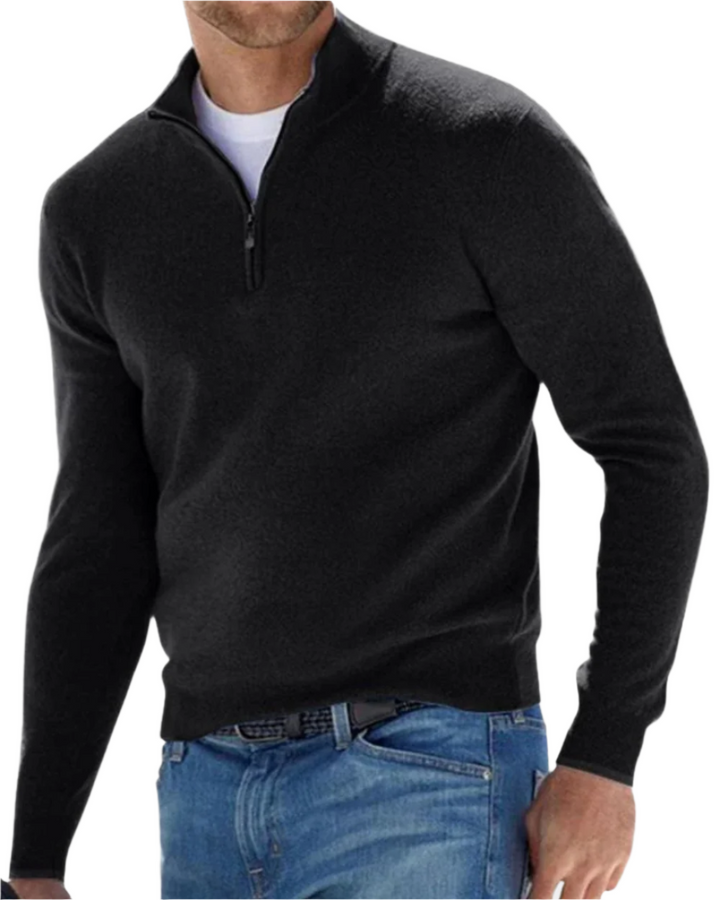 Eleganter Zip-Pullover