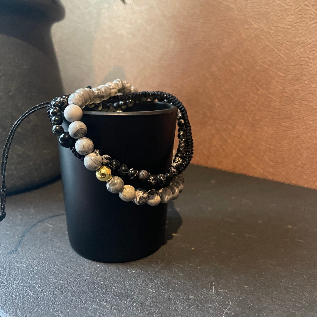 Imperial Power Bracelet Stack - Hematite