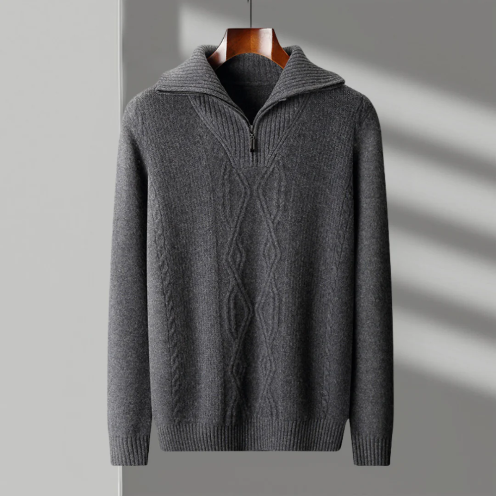 Taranto Merino Wolle Zip Pullover
