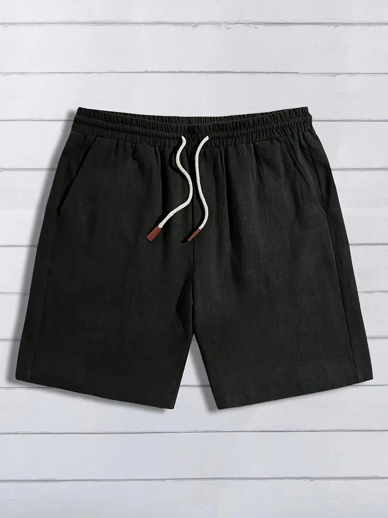 Lässige Leinen Kurze Hose