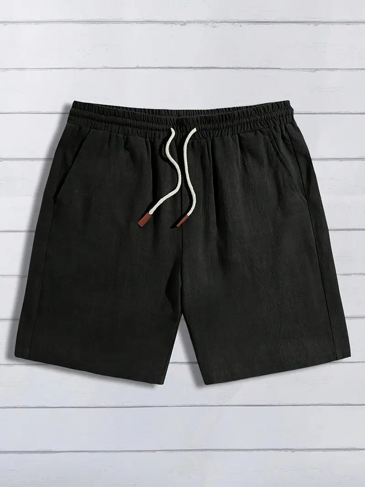 Lässige Leinen Kurze Hose