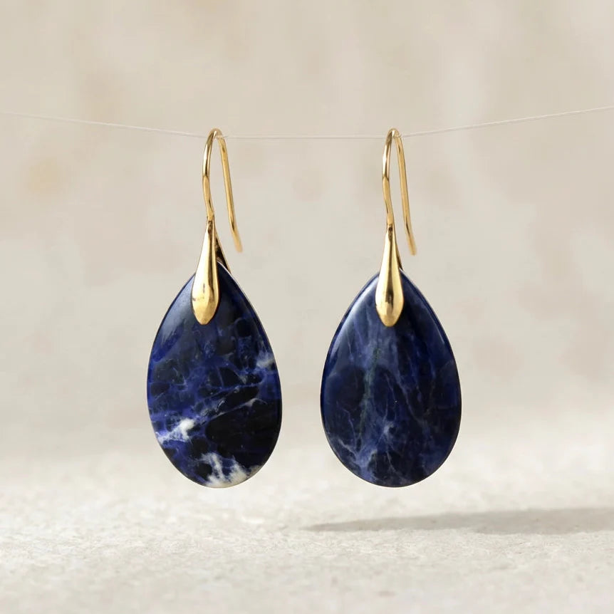 Sodalite Drop Earrings - Sodalite