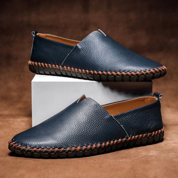 Handgenähte Lederloafers