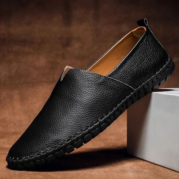 Handgenähte Lederloafers