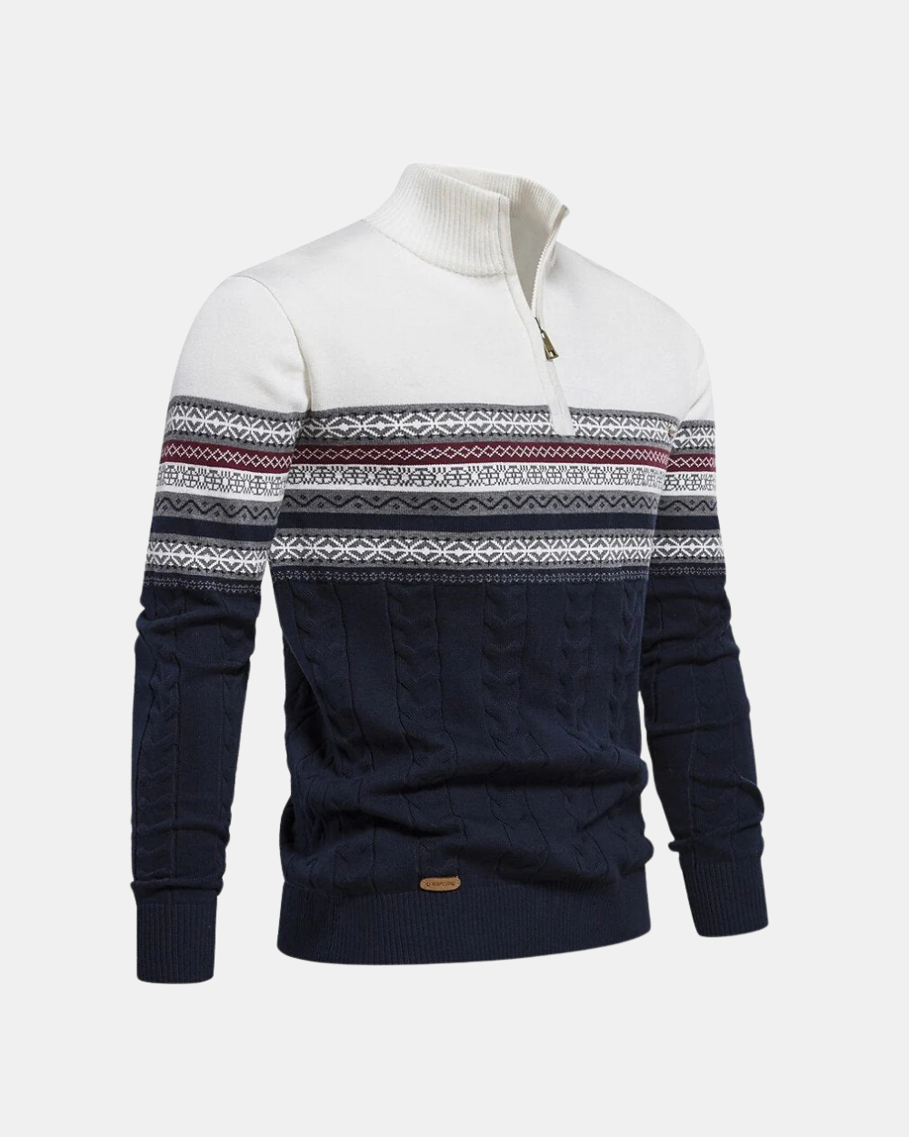Frederico Baumwoll-Ritssweater mit Muster