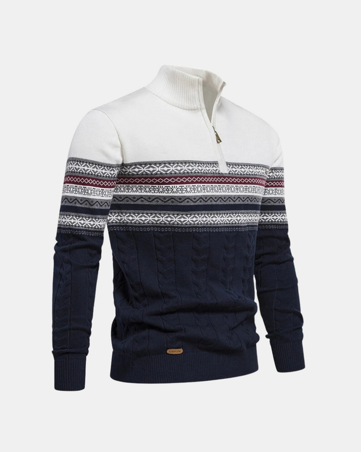 Frederico Baumwoll-Ritssweater mit Muster