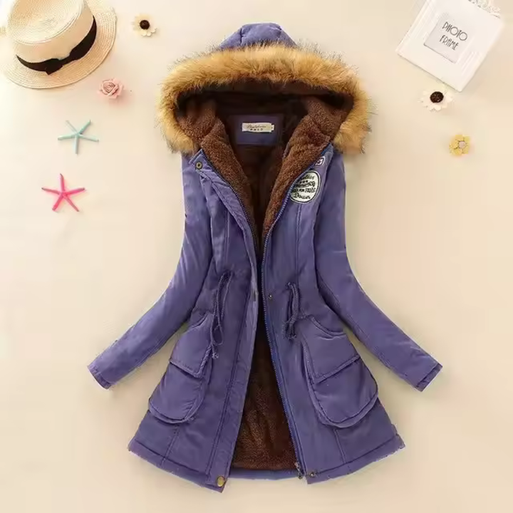 Therelle™ - Herbst/Winterjacke mit Kapuze, Stickerei und figurbetontem Schnitt