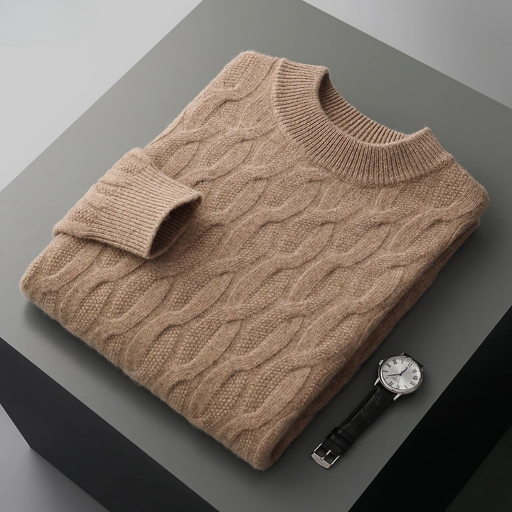 Eleganter Muster-Kaschmir-Pullover