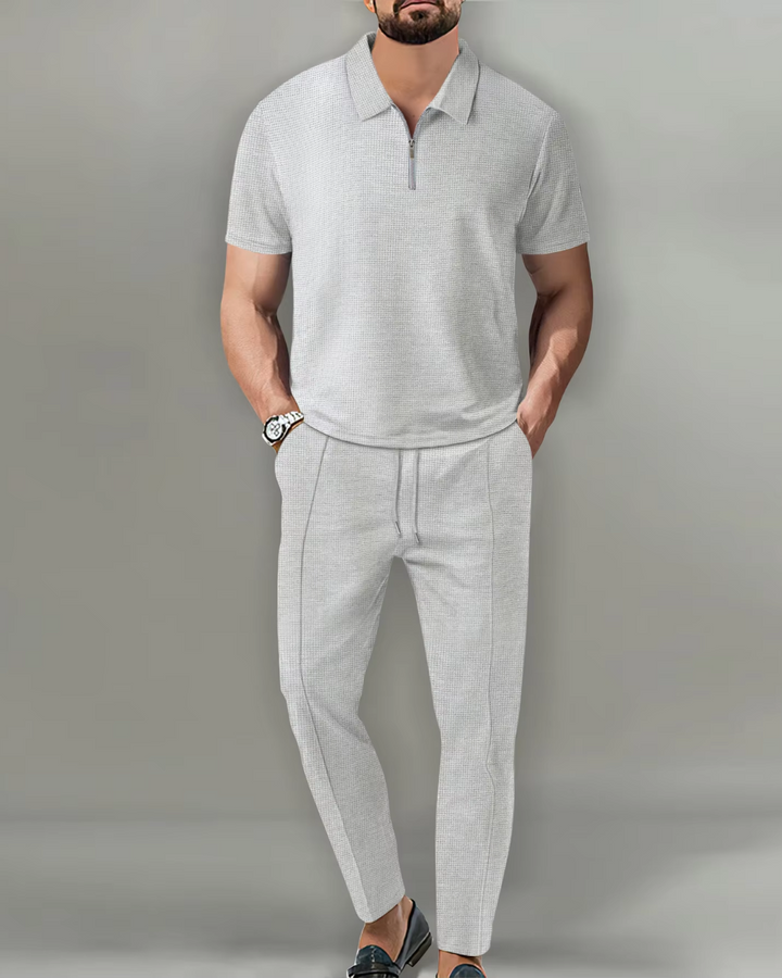 2-teiliges Zip Polo Set