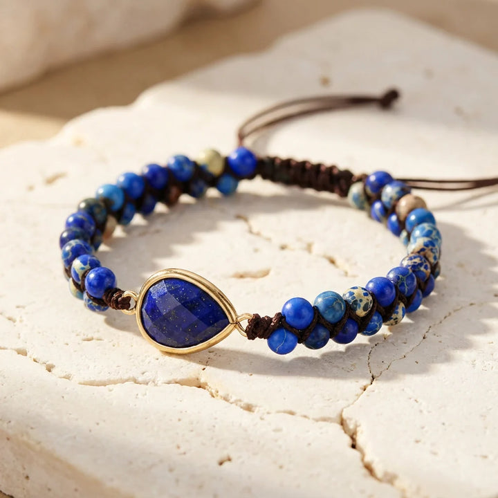 Woven Lapis Lazuli Bracelet - Lapis Lazuli