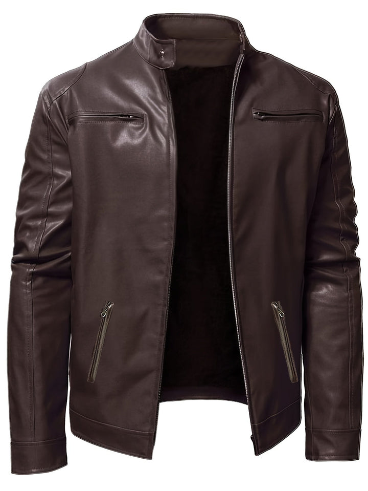 Lässige Lederjacke