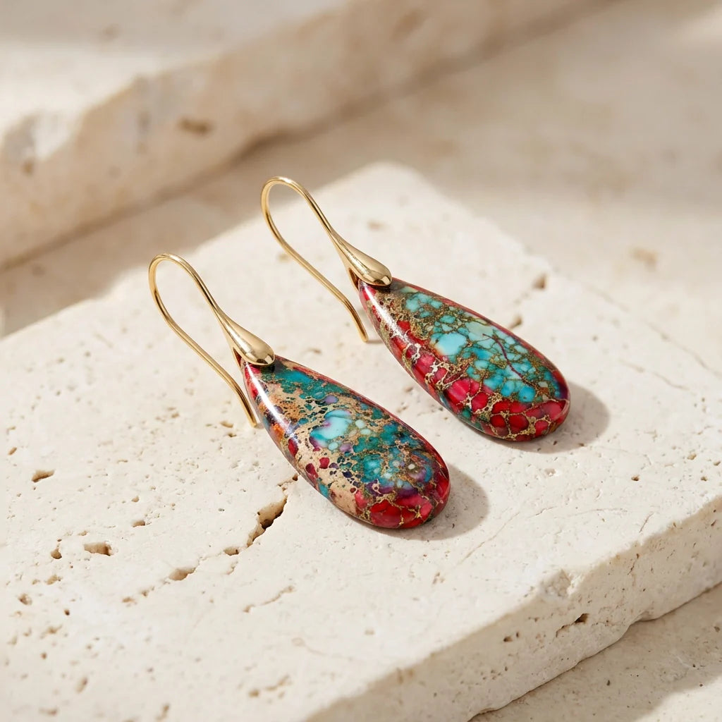 Purposeful Jasper Earrings - Jasper