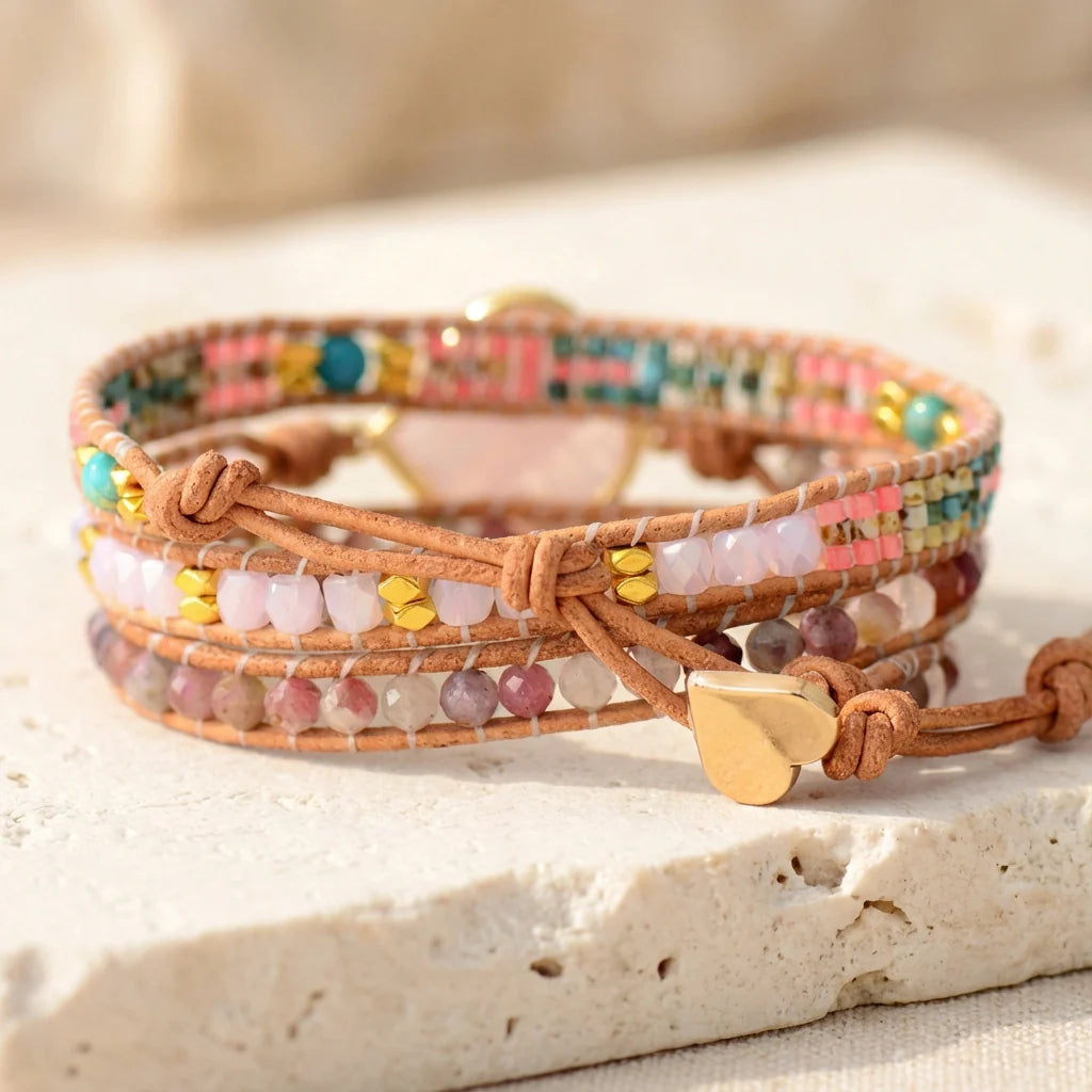 Peaceful Rose Quartz Bracelet - Rose Quartz