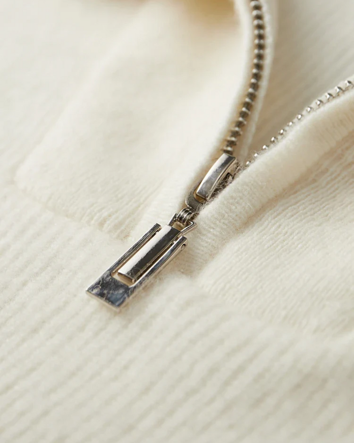 Portofino Kaschmirpullover mit halbem Reißverschluss