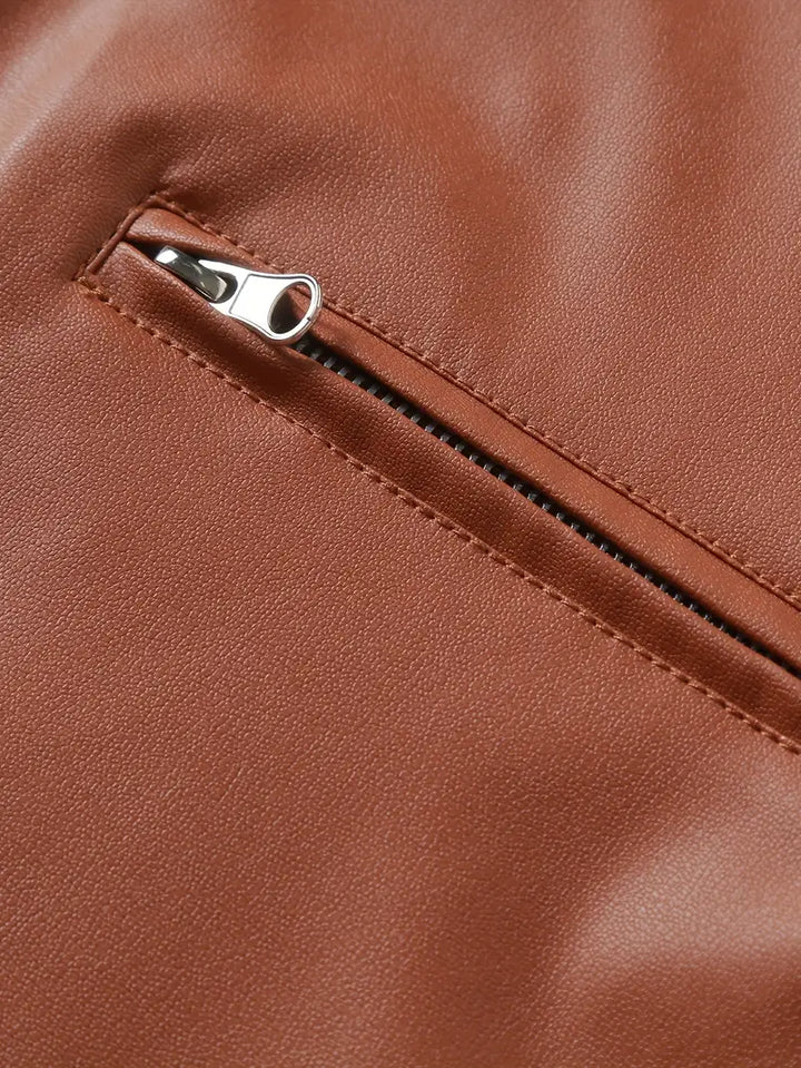 Lässige Lederjacke